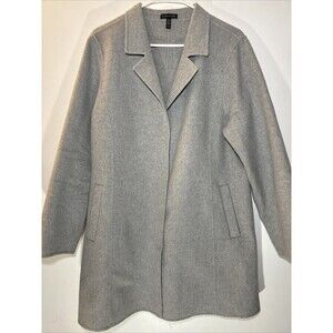 Eileen Fisher Stand Collar Wool & Alpaca-Blend Coat Women's  Xl Grey